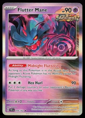 Flutter Mane 078/162 Rare SV05: Temporal Forces Pokémon Card - Image 1 of 2