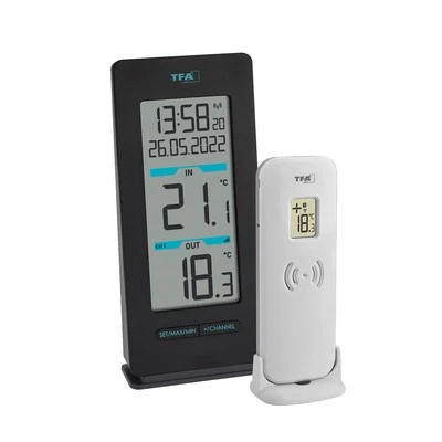 Funk-Thermometer Buddy 30.3072.01 Außentemperatur und Innentemperatur Höchst-... - Bild 1 von 4