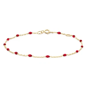 Blush Jewellery Bracelet for Women with Red Stones 585 Yellow Gold 2226YRR - Picture 1 of 5