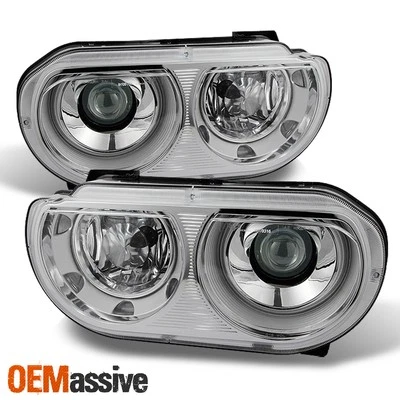 Fit 2008-2014 Dodge Challenger HID Xenon Type Projector Headlights Replacement - Image 1 of 4