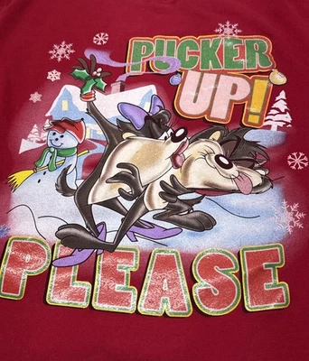 De colección Años 90 Looney Tunes Taz FEA Navidad "¡Fruncido! Please" Sudadera 2/3X? Foto 1 de 4
