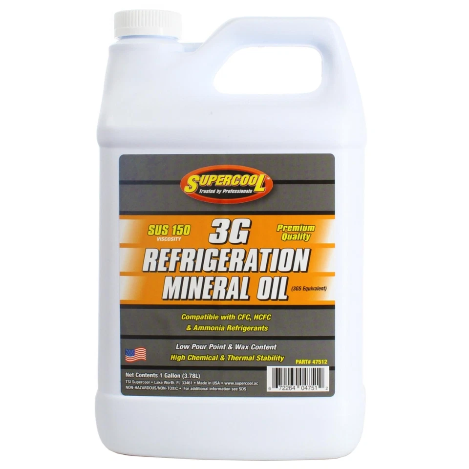 TSI SUPERCOOL Supercool 47512 3GS Mineral Oil for Refrigeration Systems 1 Gallon