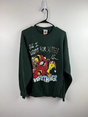 Sudadera Vintage Años 90 Disney Navidad Cuello Redondo Talla XL Santas Little Helper Foto 1 de 4
