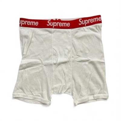 Supreme x Hanes 白色平角内裤 4 件装 - 大号 (99HAA36) 全新 — 第 1/3 张图片