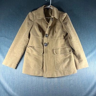 Abrigo para mujer Gap guisante talla S color camel cuello redondo botón delantero Foto 1 de 4