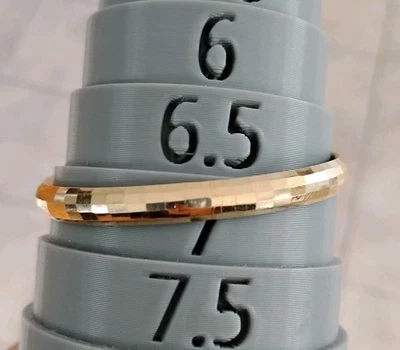 Brazalete de oro amarillo de 14k 6 mm facetado bisagras casa barra de seguridad 9,3 g HOB Foto 1 de 4