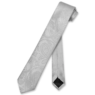 Узкий галстук Vesuvio Napoli однотонный пейсли 2,5 дюйма узкий мужской галстук - Изображение 1 из 2