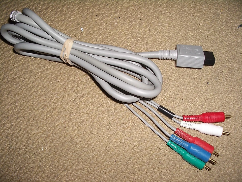 NINTENDO WII OFFICIAL COMPONENT HD TV AV CABLE LEAD 480i Hi Definition Adapter - Image 1 of 1