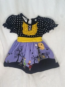 EUC Zoe Addelyn Boutique Toddler Designer 6 Months Halloween Dress. - Picture 1 of 1