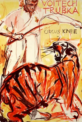 Swiss Circus Knie Tiger Show 1977 Original Vintage Arte de Pared Hogar - PÓSTER 20x30 Foto 1 de 4