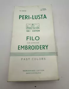 VTG Peri-Lusta Filo Embroidery Thread 750 Pink 34 Skeins Original Box England - Picture 1 of 5