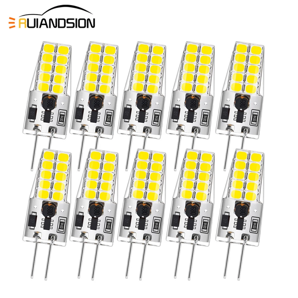 6000K/ 3000K G4 2835 LED Home Garden Camper Bi-Pin Bulb Lamp Globe AC/DC 12V-24V - Image 1 of 4