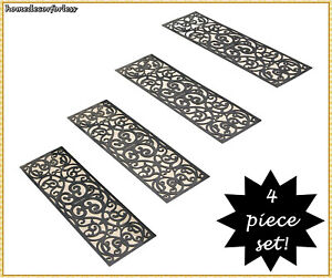 Rubber Stair Step Treads Mat Scrolled BUTTERFLY Outdoor Porch Traction ~ CHOICES
