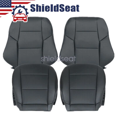 Both Side Bottom & Top Leather Seat Cover Black For 2005-2007 Mercedes Benz C230 - Изображение 1 из 4