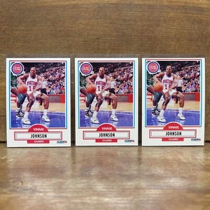 Lot of THREE 1990 Fleer #57 Vinnie Johnson Detroit Pistons Basketball Cards - Bild 1 von 2