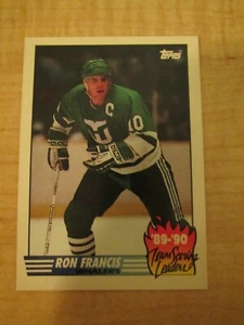 1990-91 Topps Hockey Tiffany Team Scoring Leaders Ron Francis #21 HOF Hartford - Picture 1 of 2