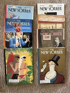 Vintage Lot of 8 New Yorker Magazines from 1995 + 1996 - w Labels But Great Cond - Picture 1 of 4