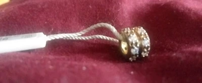 AUTÉNTICO DIFÍCIL DE ENCONTRAR RARO PERSONA CIRCONITA ORO PIEDRA ENCANTO CUENTAS COLGANTE lote RK3322 Foto 1 de 3