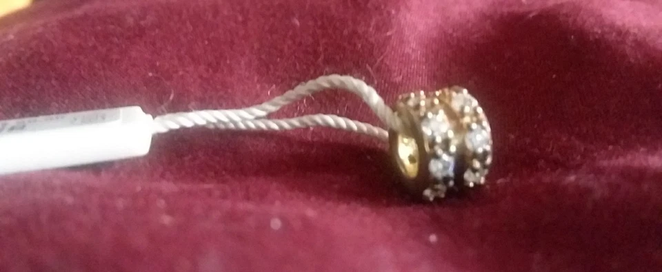 AUTÉNTICO DIFÍCIL DE ENCONTRAR RARO PERSONA CIRCONITA ORO PIEDRA ENCANTO CUENTAS COLGANTE lote RK3322 Foto 1 de 3