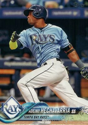 #164 Adeiny Hechavarria Tampa Bay Rays 2018 Topps Series 1 Baseball Card EAW - Image 1 of 2