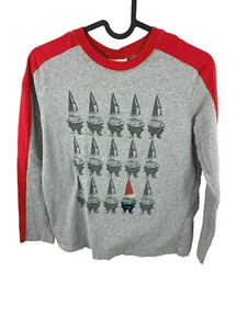 T-Shirt Hanna Andersson grau LS Weihnachten Wichtel Größe 140  - Bild 1 von 7