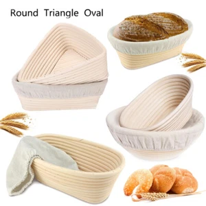 Bread Proofing Basket, Cloth Liner,  Natural Rattan Baking Dough Basket Cover - Picture 1 of 39