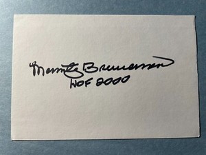 SIGNED MARTY BRENNAMAN 4"X 6"  INDEX CARD AUTOGRAPHED - REDS