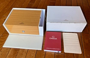 Autentica scatola vuota per orologio OMEGA in legno con manuale e accessori #S38 - Foto 1 di 13