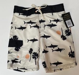 NEW "Art Class" Sharks Boy's Size 7  Board Shorts Swimsuit. Lined. - Picture 1 of 4