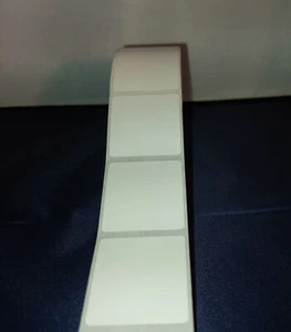 38mm width x 38mm height Gloss White Polyester Labels - Picture 1 of 4