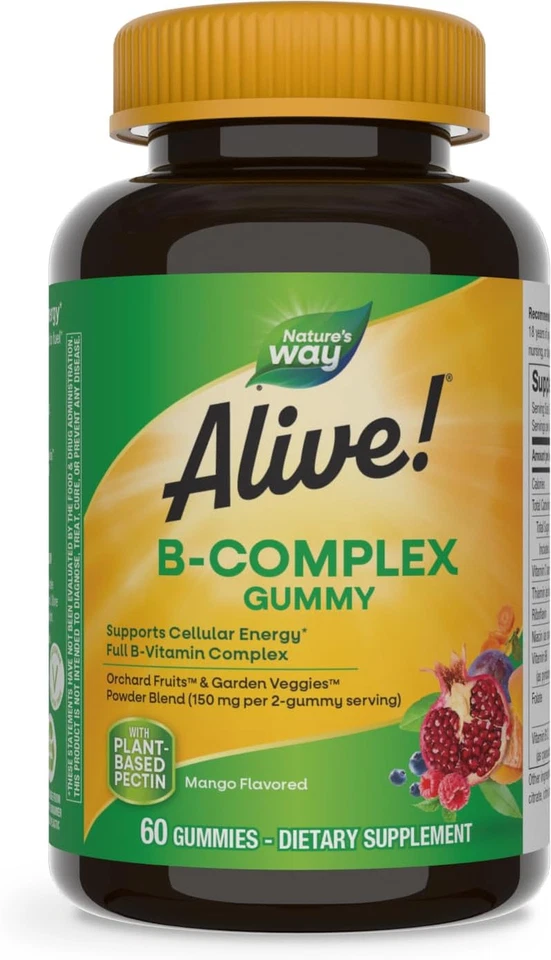 Nature's Way Alive! Gominolas Complejo B, Soporte Energético Celular, 8 Vitaminas B, Ve Foto 1 de 4
