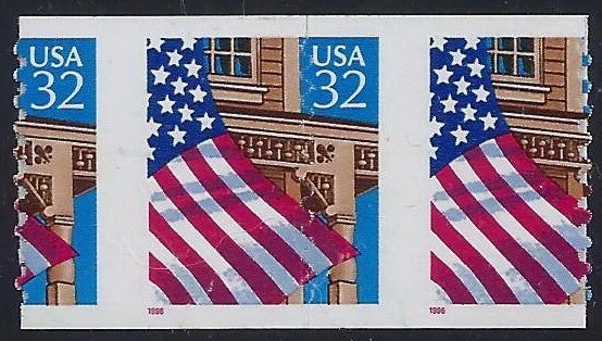 2915A - Scarce DieCut Shift Misperf Error/EFO COD Pair Flag Over Porch "FOP" MNH - Image 1 of 1