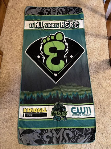 Eugene Emeralds Beach Towel SGA Chicago Cubs Baseball Ems Cape MILB Promo Cover