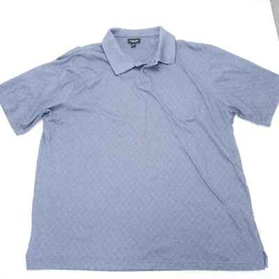 Camisa polo masculina Van Heusen 2XL azul marinho algodão manga curta desempenho golfe - Imagem 1 de 4
