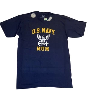 U. S. Navy Mom Graphic Short Sleeve T Shirt Navy Blue Size Med New With Tags - Picture 1 of 3