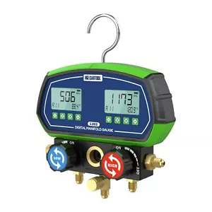 Digital Refrigeration Manifold Gauge Vacuum Pressure Temperature Leakage Tester - Picture 1 of 16