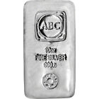 10 oz Silver Bar Cast Australian Bullion Company Abc 999.5 Fine