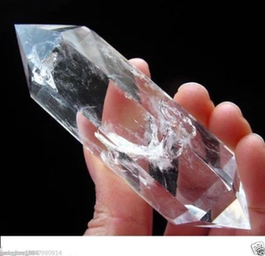 AAA PRETTY 70-80MM NATURAL CLEAR QUARTZ CRYSTAL DT WAND POINT HEALING GEMSTONE - Picture 1 of 3