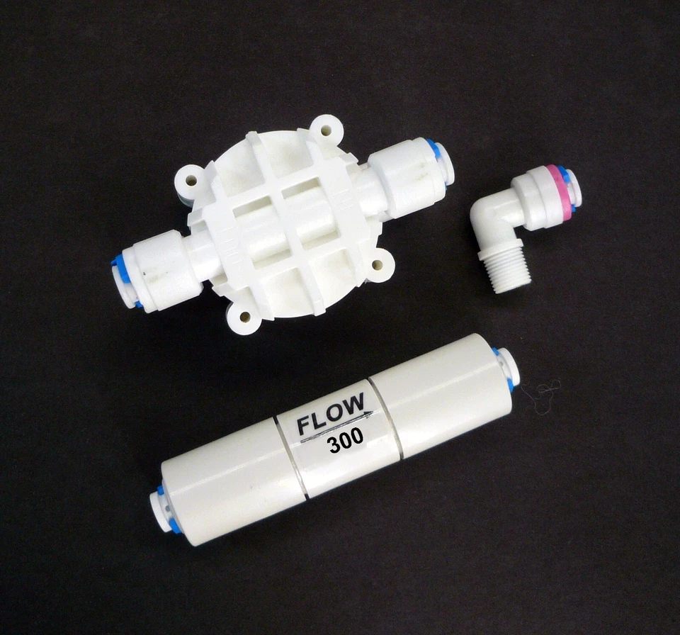 RO Check Valve elbow, Flow Restrictor 300 ML & Automatic Shut off valve - Image 1 of 1