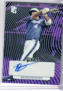 2023 Leaf Perfect Game Metal Brodie Johnston Purple Prismatic Auto RC /9 - Picture 1 of 1
