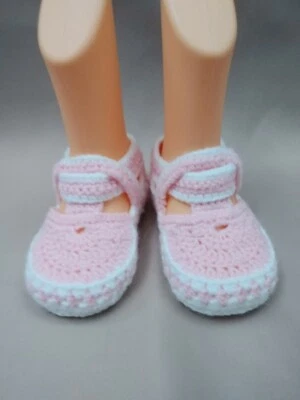 Zapatos de bebé de ganchillo rosa Foto 1 de 4