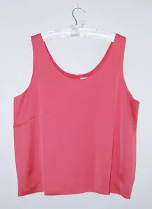 NWT J. Crew Women's Coral Orange Sleeveless Scoopneck Tank Blouse sz XL - Picture 1 of 11