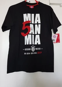 Neu ! FC Bayern München Mia san Mia Meister 2017 Herren T-Shirt Gr. S schwarz - Bild 1 von 1