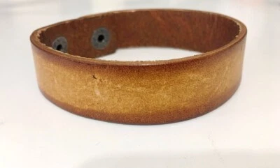 Moda HOMBRE/Mujer Degradado Cuero Real Pulsera Hebilla Pulsera/Brazalete 8"-9" Foto 1 de 4