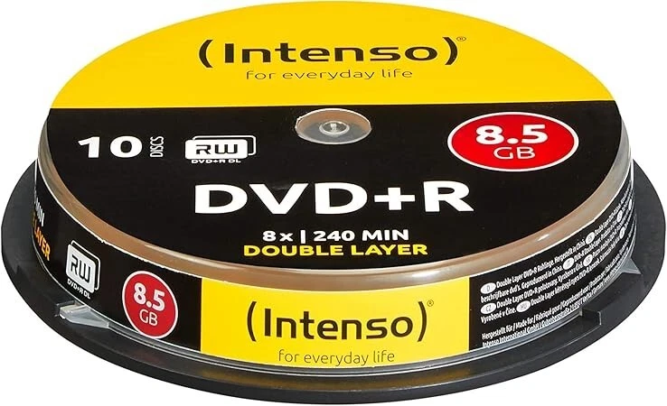 Intenso 4311142 Double Layer DVD+R (8,5GB, 8 x Speed, 10er Spindel) - Bild 1 von 1