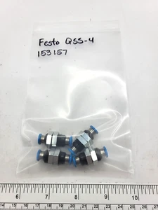 (PACK OF 4) Festo QSS-4 Push-In Bulkhead Connector, 153157, 0276G - Picture 1 of 4