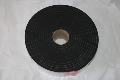SOUND INSULATIONS LTD EPDM Closed cell foam coil 115mm x 10mm x 10m Sponge Rubber Roll Self Adhesive
