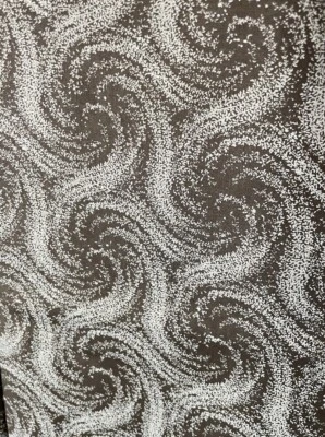 Beth Bruske Black/Gray Swirls Cotton Quilt Fabric Telegraph Road Studio 2 Yards - Image 1 of 4