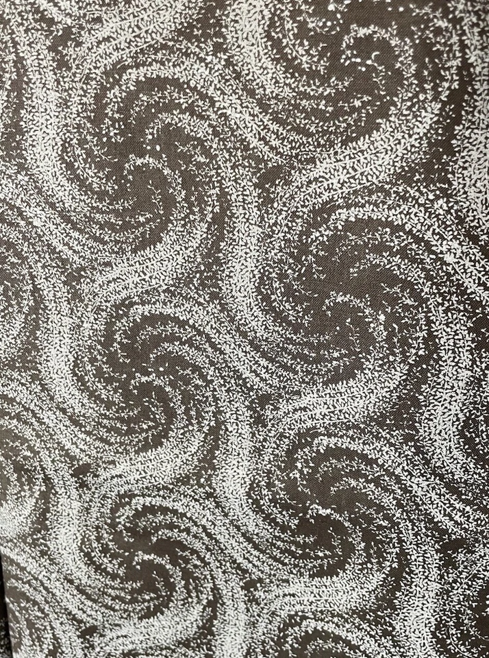 Beth Bruske Black/Gray Swirls Cotton Quilt Fabric Telegraph Road Studio 2 Yards - Image 1 of 4