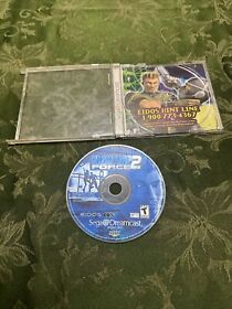 VTG Sega Dreamcast Fighting Force 2 Game Disc Case Rear Cover art TESTED WORKING